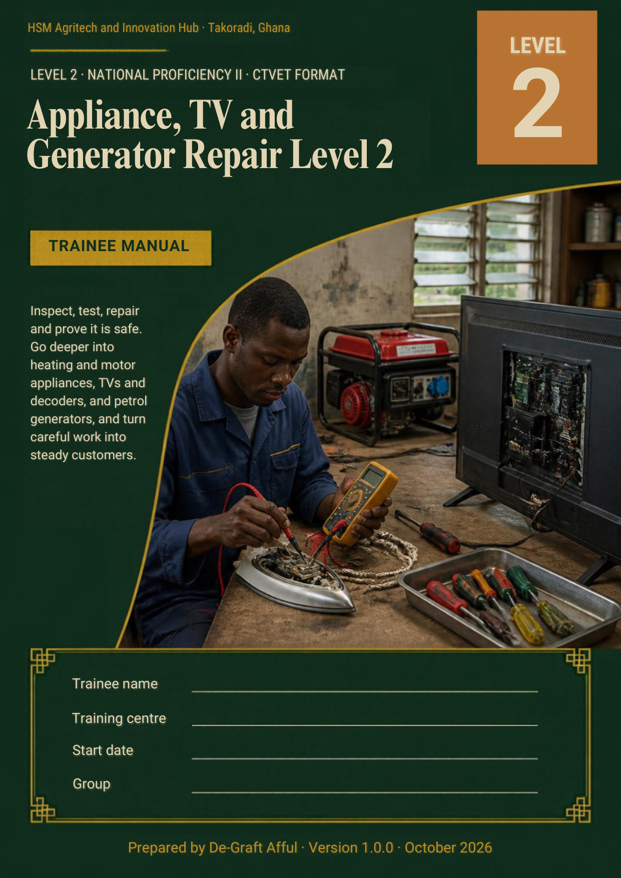Cover of Appliance, TV and Generator Repair Level 2