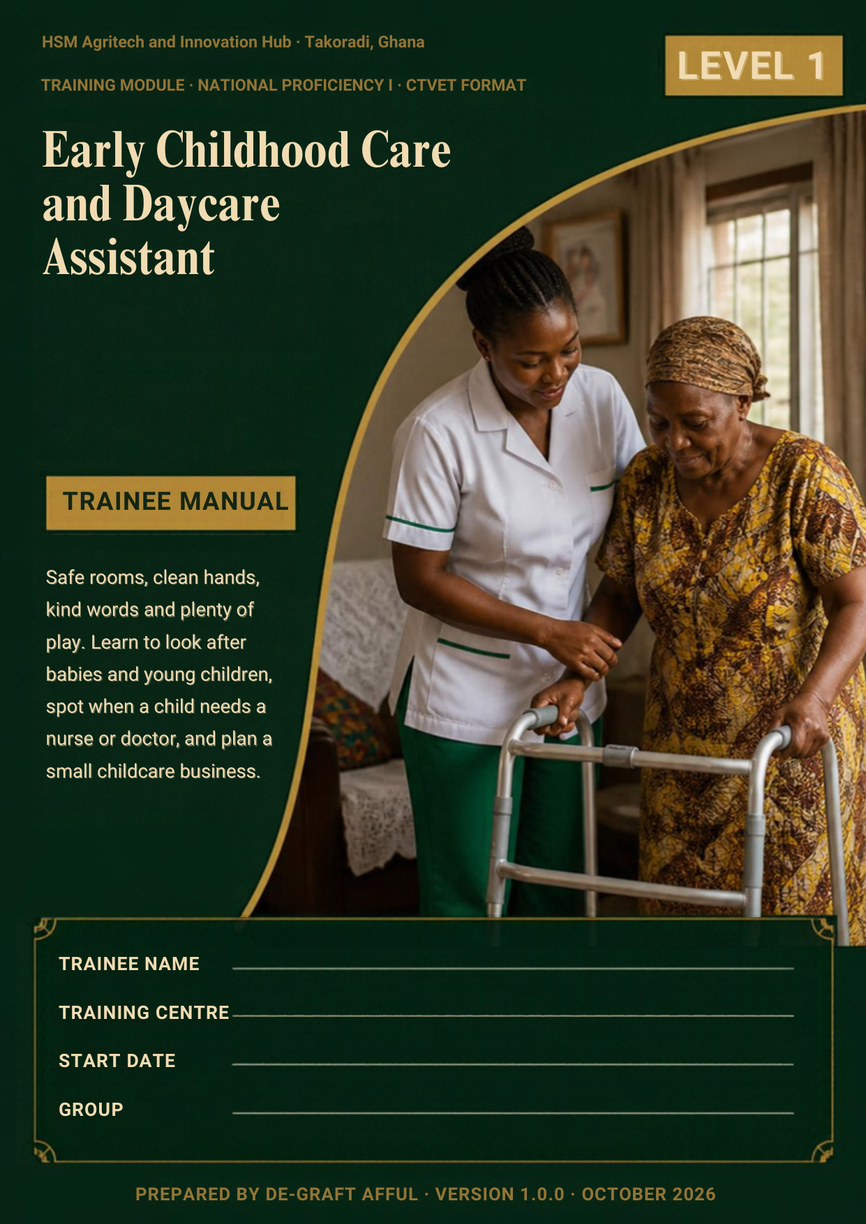 Cover of Early Childhood Care and Daycare Assistant