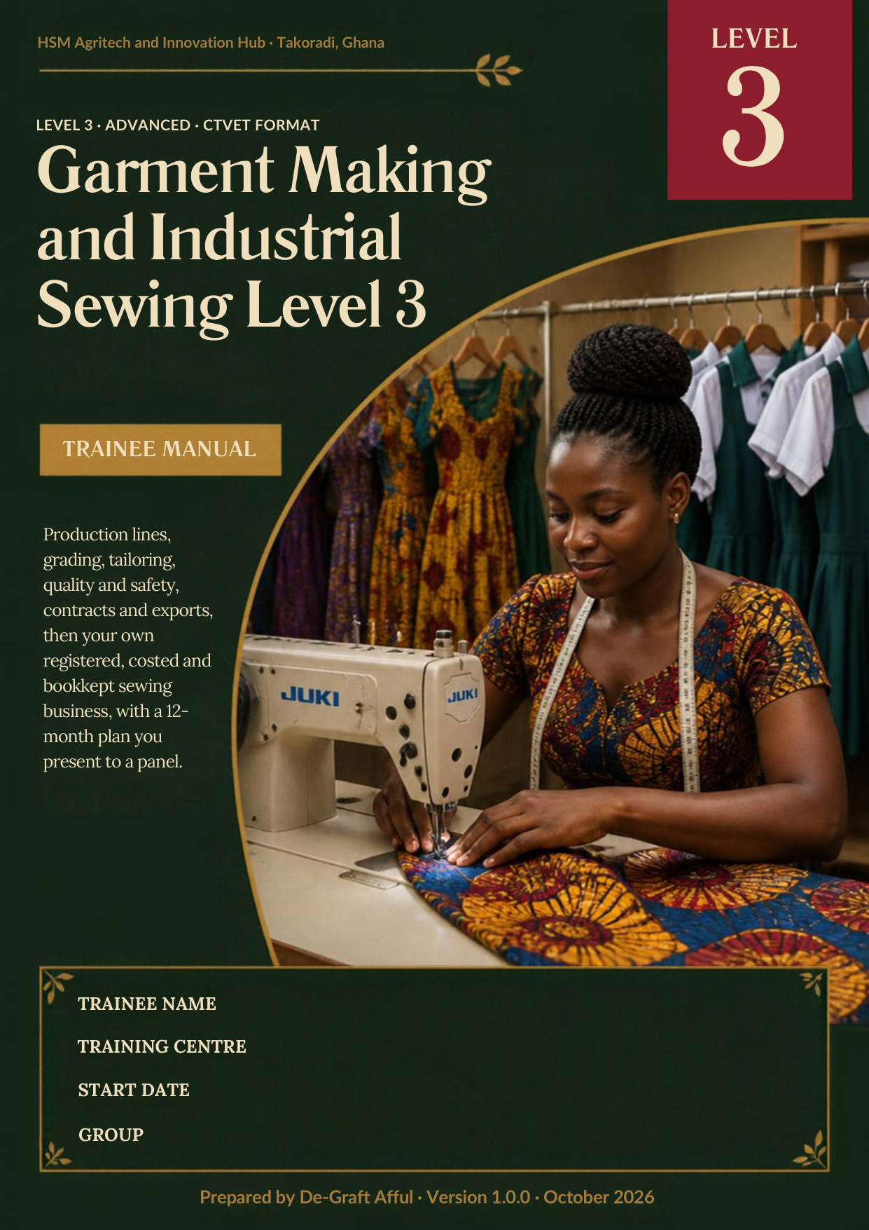 Cover of Garment Making and Industrial Sewing Level 3