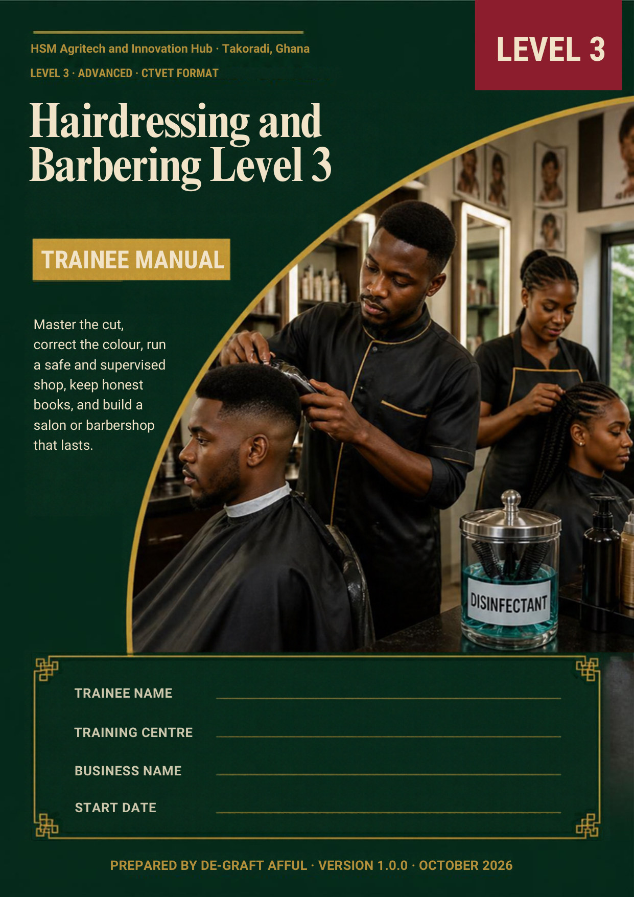 Cover of Hairdressing and Barbering Level 3