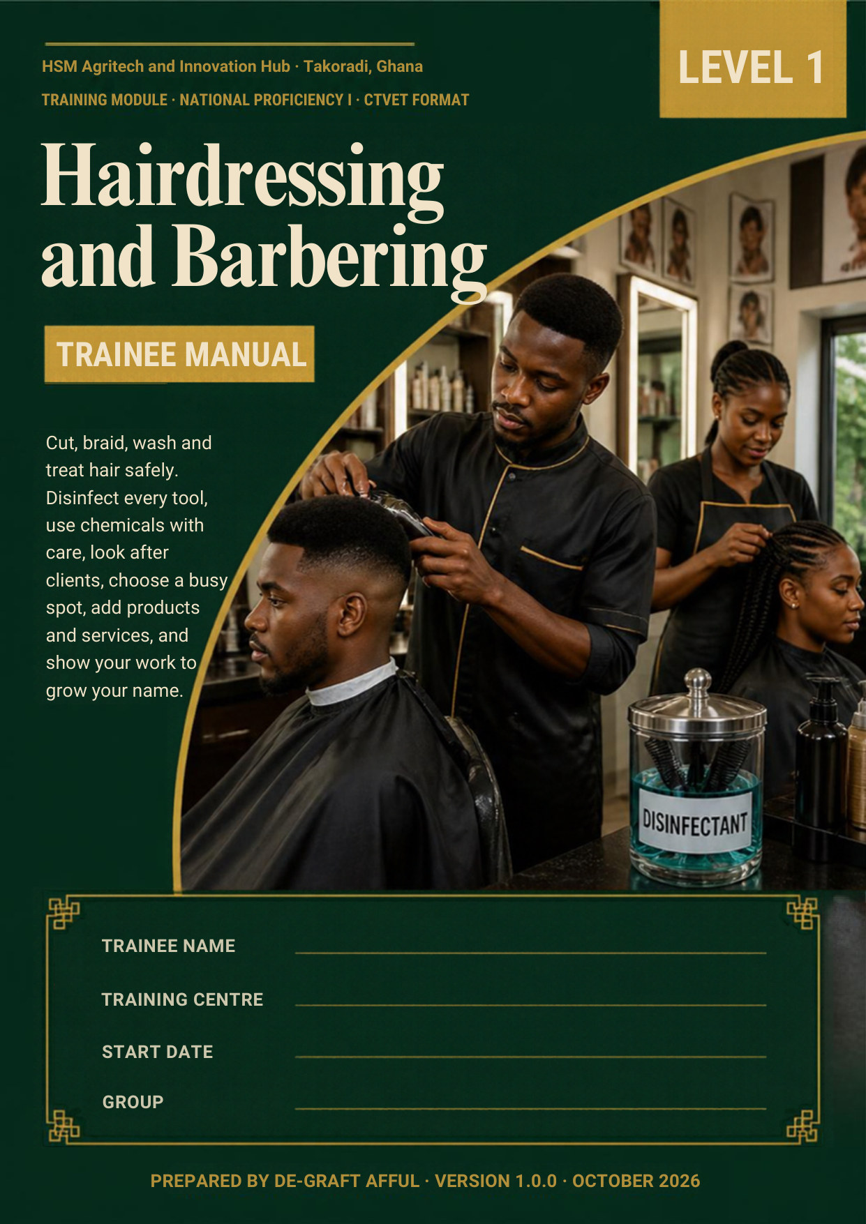 Cover of Hairdressing and Barbering