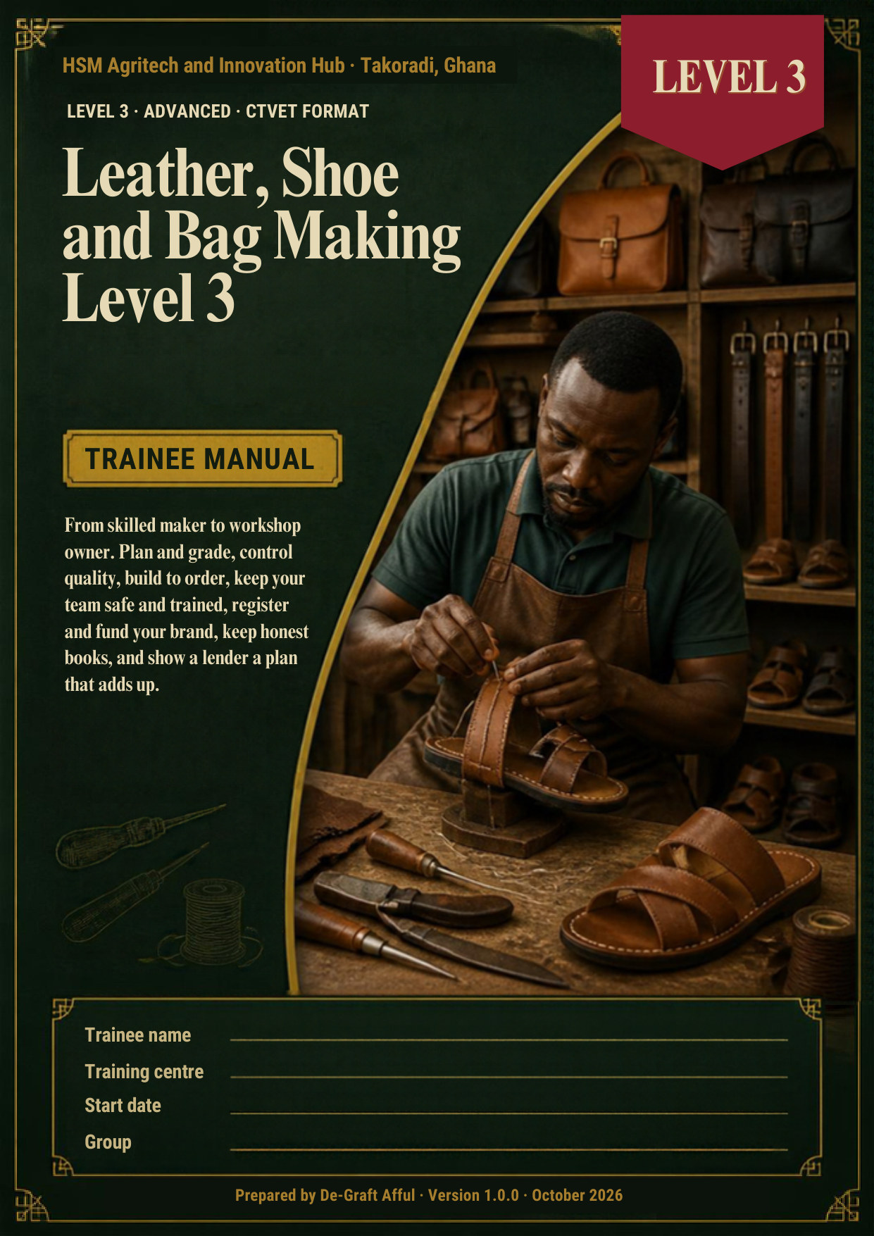 Cover of Leather, Shoe and Bag Making Level 3