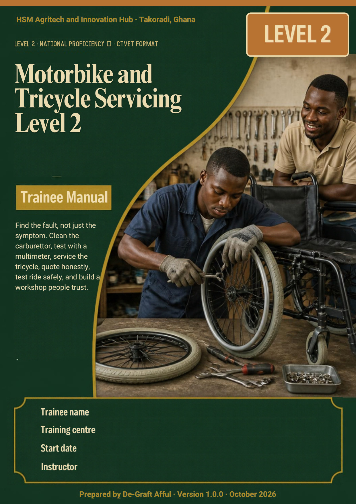 Cover of Motorbike and Tricycle Servicing Level 2