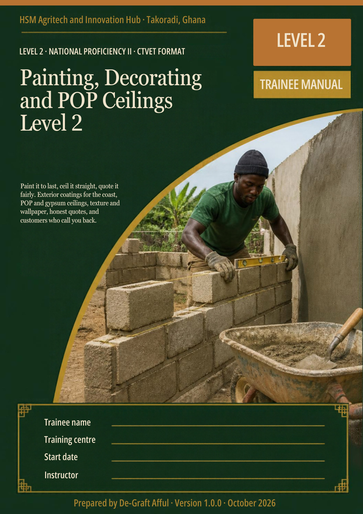 Cover of Painting, Decorating and POP Ceilings Level 2